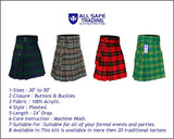 Scottish Men's Modern Irish Heritage 16oz Tartan Pockets Utility Kilt, Cargo Kilt