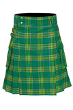 Scottish Men's Modern Irish Heritage 16oz Tartan Pockets Utility Kilt, Cargo Kilt