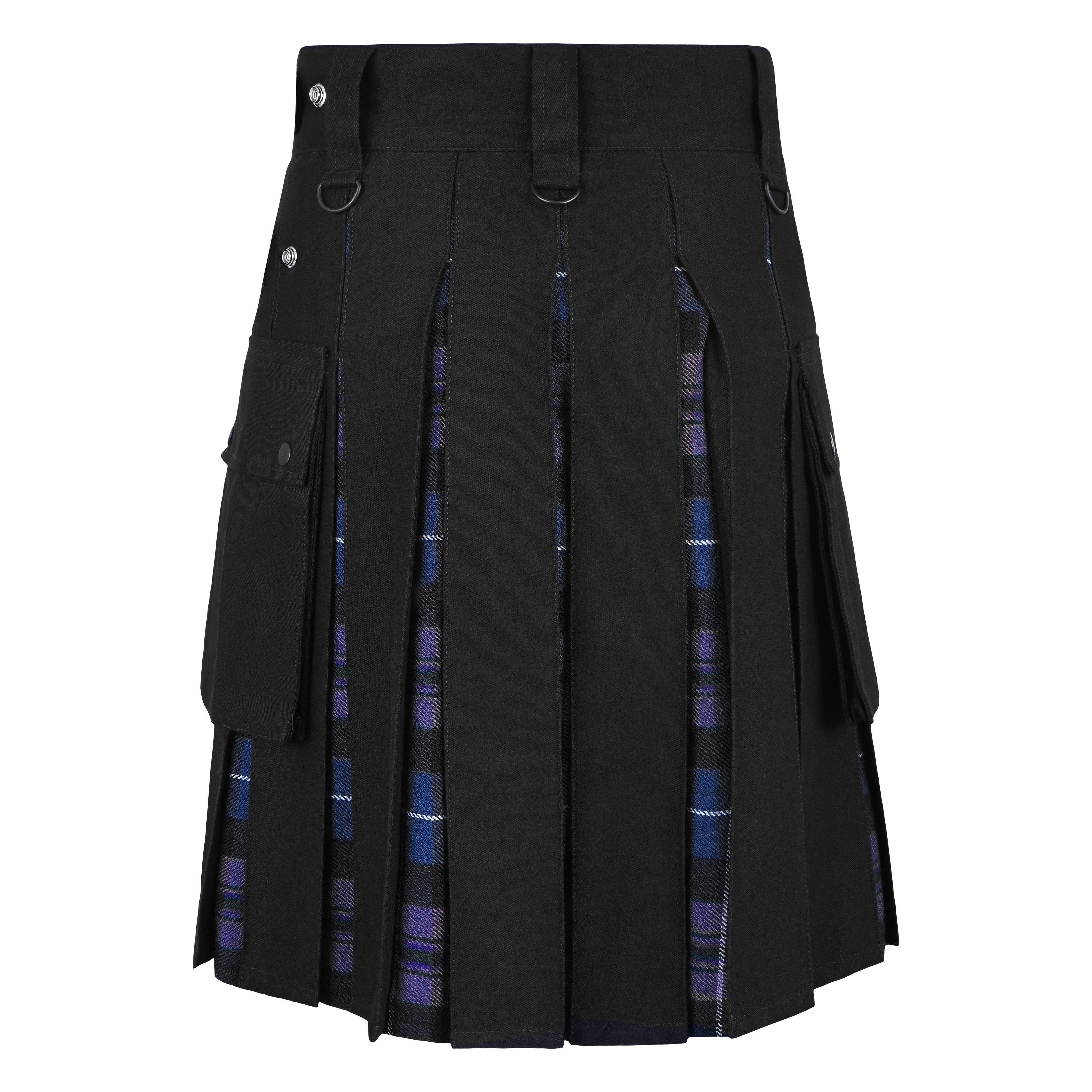 Men's Pride of Scotland Tartan Hybrid Kilt with Cargo Pockets, Utility Kilt
