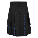 Men's Pride of Scotland Tartan Hybrid Kilt with Cargo Pockets, Utility Kilt