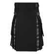 Men's Granite Tartan Hybrid Kilt with Cargo Pockets, Utility Kilt