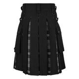 Men's Granite Tartan Hybrid Kilt with Cargo Pockets, Utility Kilt