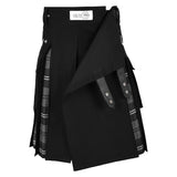 Men's Granite Tartan Hybrid Kilt with Cargo Pockets, Utility Kilt