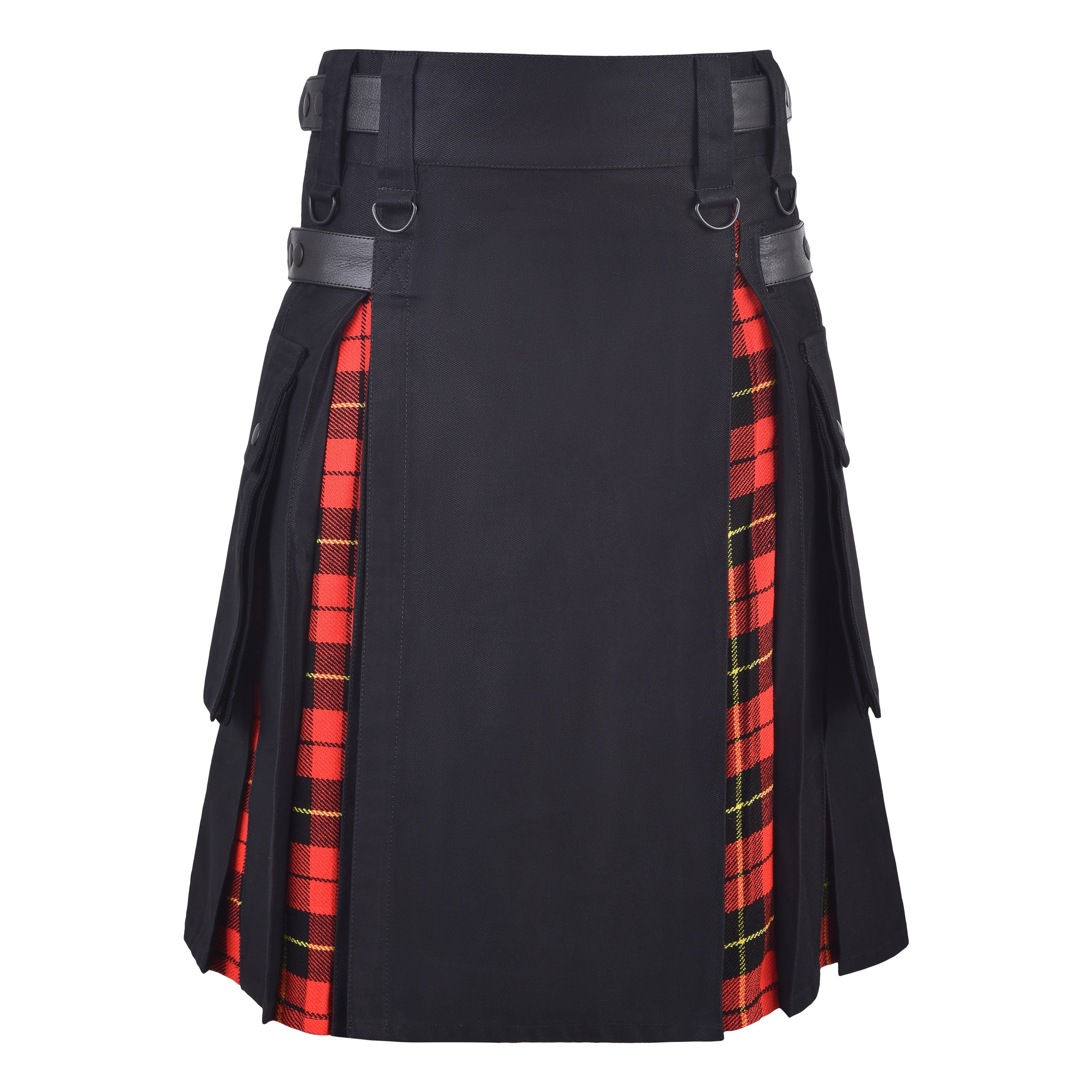 Men's Wallace Tartan Hybrid Kilt with Cargo Pockets, Utility Kilt