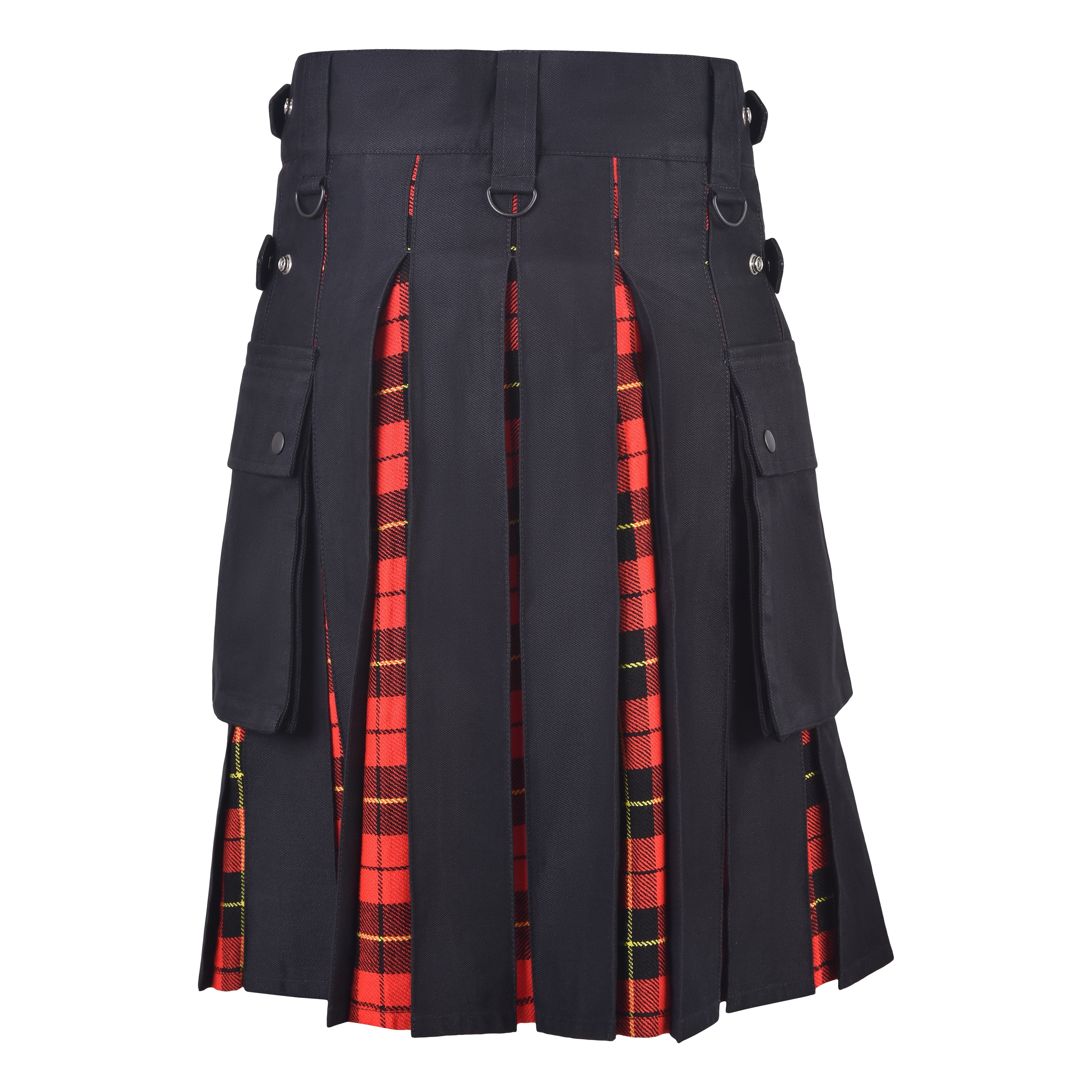 Men's Wallace Tartan Hybrid Kilt with Cargo Pockets, Utility Kilt