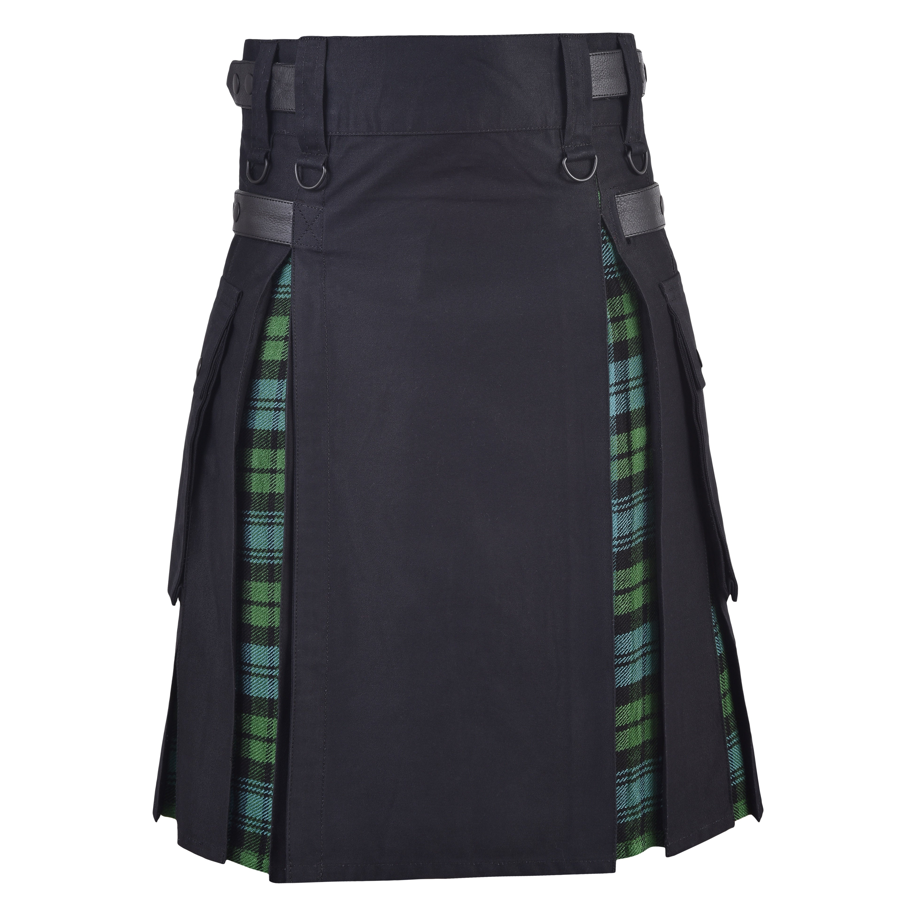 Men's Campbell Ancient Tartan Hybrid Kilt with Cargo Pockets, Utility Kilt