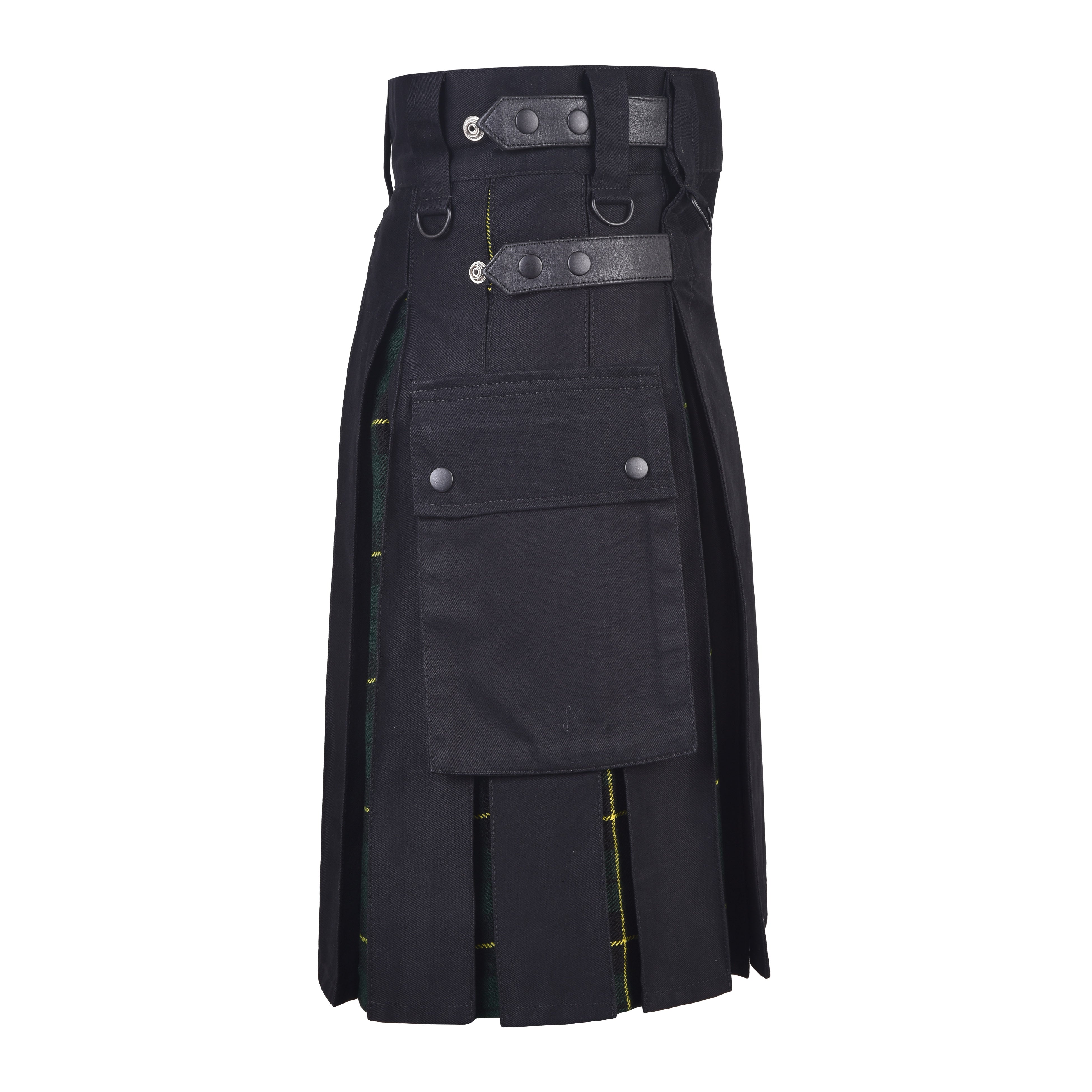 Men's Wallace Hunting Tartan Hybrid Kilt with Cargo Pockets, Utility Kilt