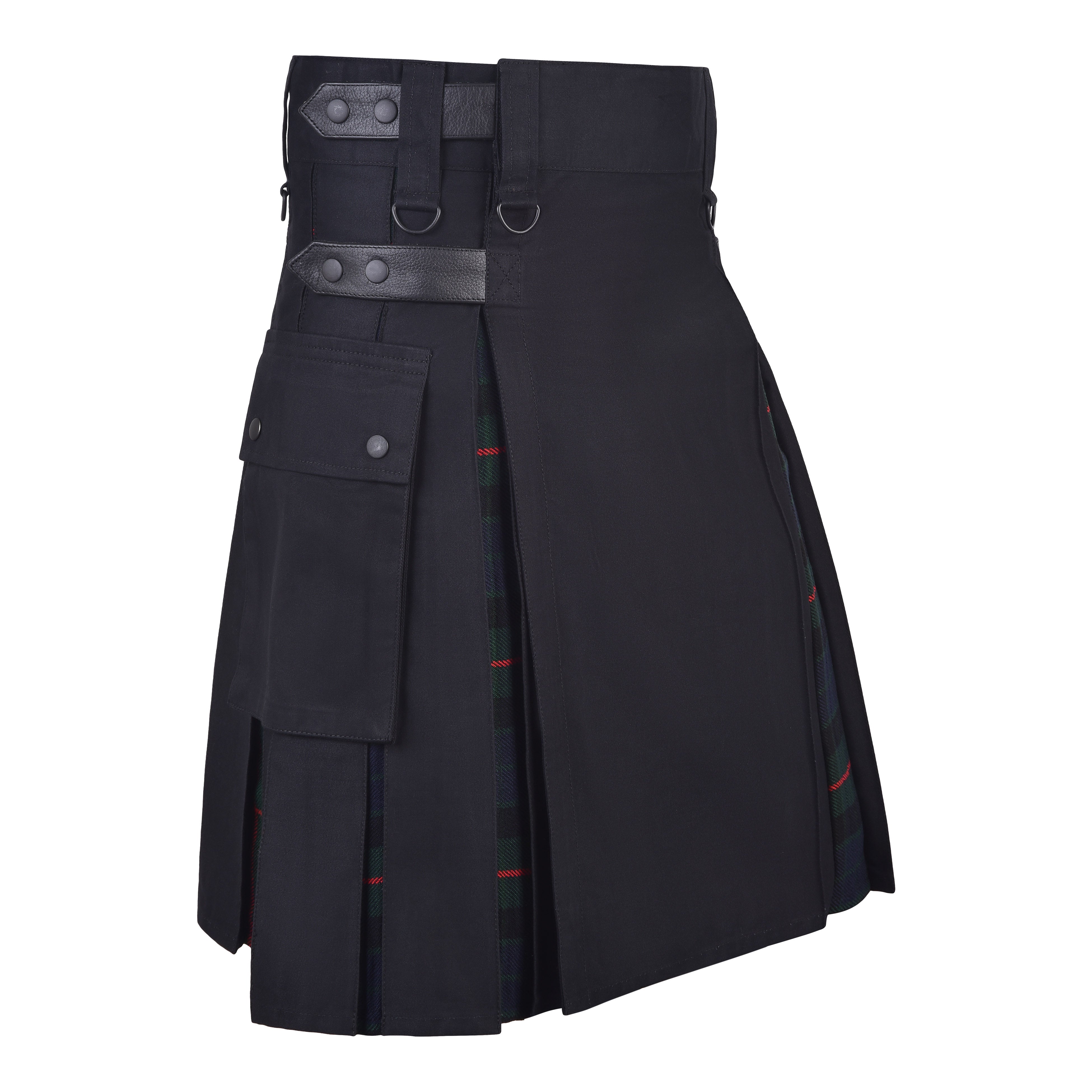 Men's Gunn Tartan Hybrid Kilt with Cargo Pockets, Utility Kilt