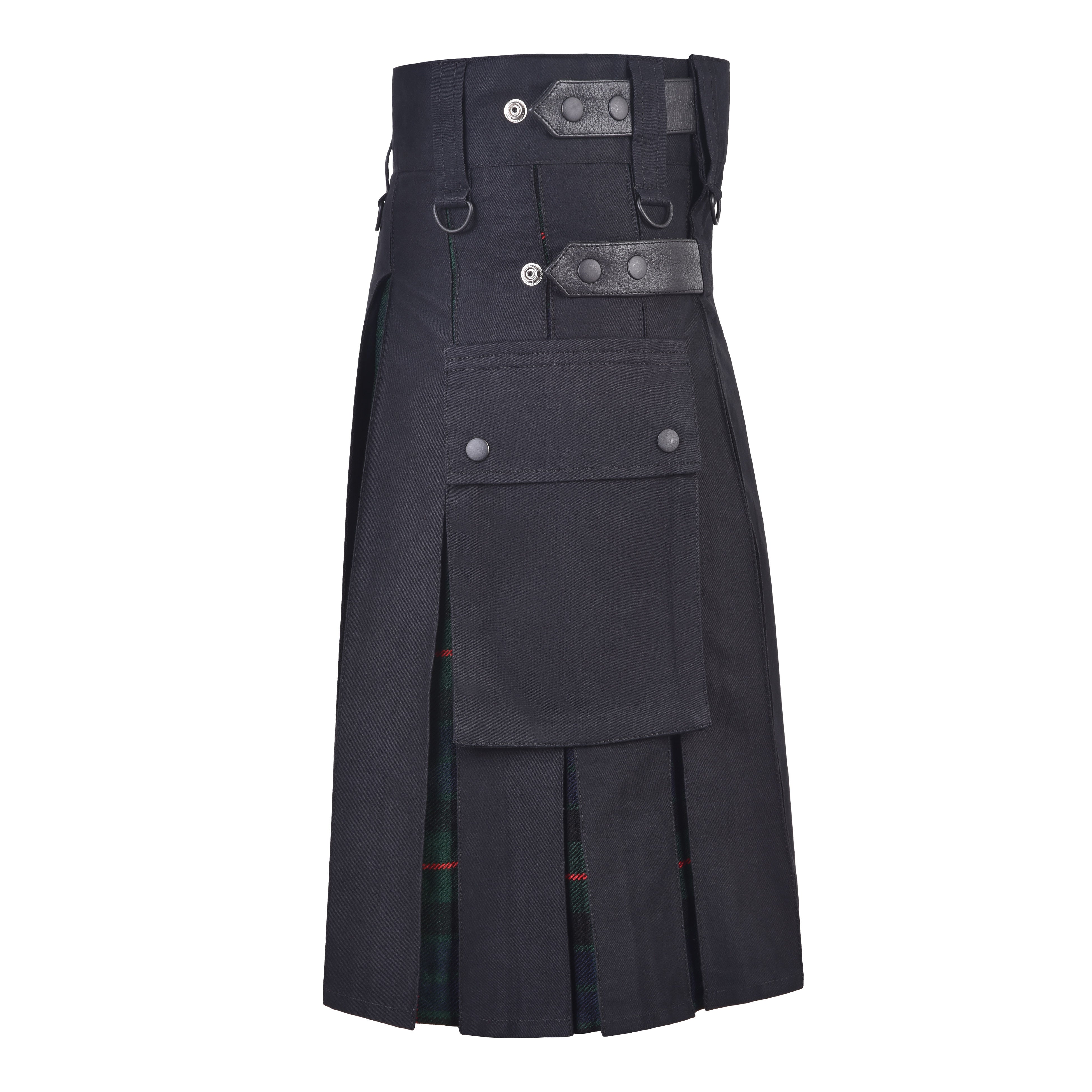 Men's Gunn Tartan Hybrid Kilt with Cargo Pockets, Utility Kilt