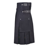 Men's Gunn Tartan Hybrid Kilt with Cargo Pockets, Utility Kilt