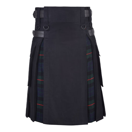 Men's Gunn Tartan Hybrid Kilt with Cargo Pockets, Utility Kilt