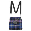 Traditional Scottish Women Tartan Bag Pleated Crossbody Purse - Adjustable Straps, Zip Closure Scottish Heritage Tartan