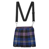 Traditional Scottish Women Tartan Bag Pleated Crossbody Purse - Adjustable Straps, Zip Closure Scottish Heritage Tartan