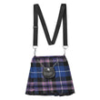 Traditional Scottish Women Tartan Bag Pleated Crossbody Purse - Adjustable Straps, Zip Closure Pride of Scotland Tartan