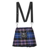 Traditional Scottish Women Tartan Bag Pleated Crossbody Purse - Adjustable Straps, Zip Closure Pride of Scotland Tartan
