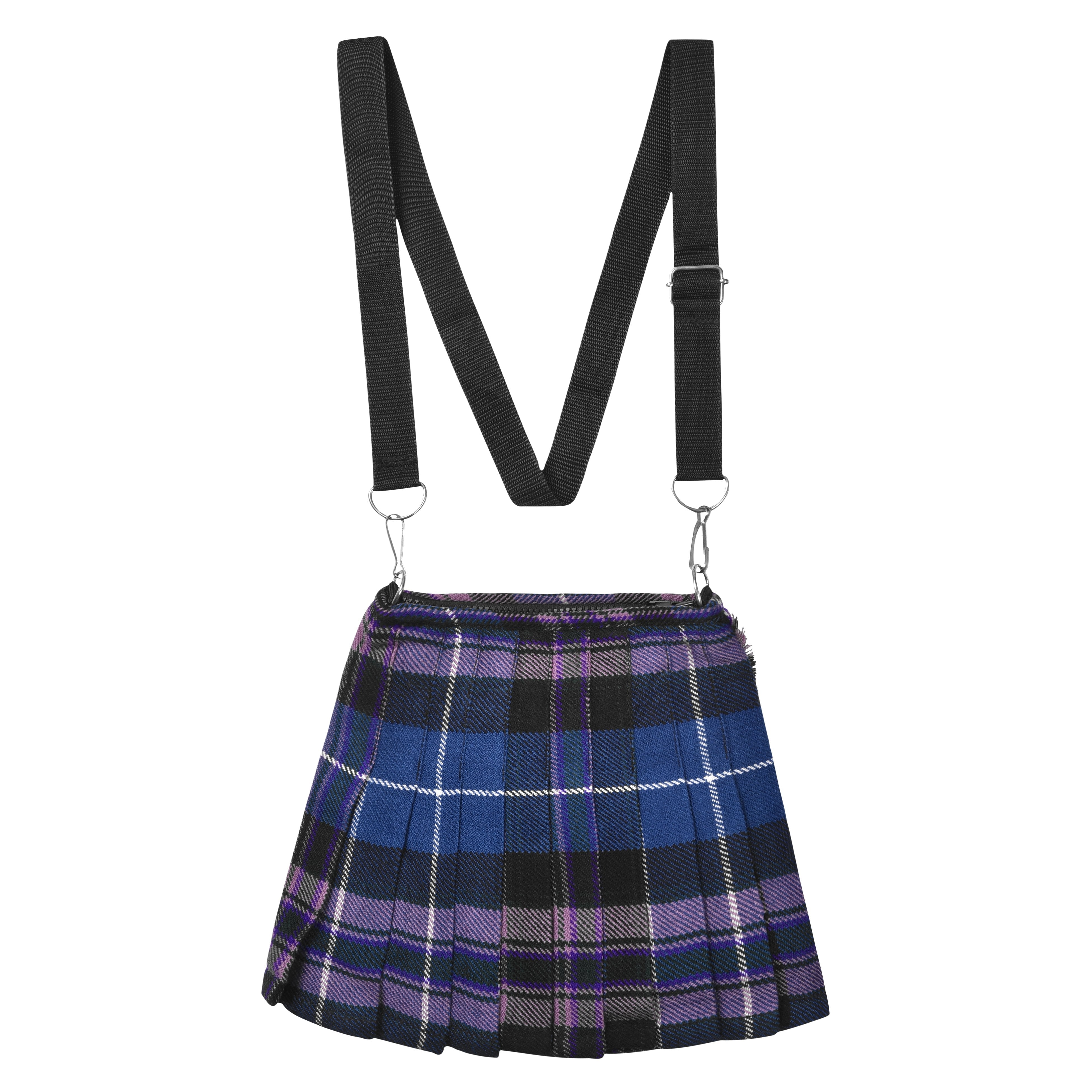 Traditional Scottish Women Tartan Bag Pleated Crossbody Purse - Adjustable Straps, Zip Closure Pride of Scotland Tartan