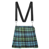 Traditional Scottish Women Tartan Bag Pleated Crossbody Purse - Adjustable Straps, Zip Closure Campbell Ancient Tartan