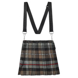 Traditional Scottish Women Tartan Bag Pleated Crossbody Purse - Adjustable Straps, Zip Closure Mackenzie Weathered Tartan