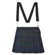 Traditional Scottish Women Tartan Bag Pleated Crossbody Purse - Adjustable Straps, Zip Closure Black Watch Tartan