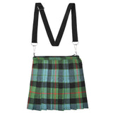 Traditional Scottish Women Tartan Bag Pleated Crossbody Purse - Adjustable Straps, Zip Closure Gunn Ancient Tartan