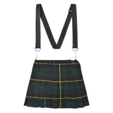 Traditional Scottish Women Tartan Bag Pleated Crossbody Purse - Adjustable Straps, Zip Closure Wallace Hunting Tartan