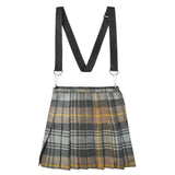 Traditional Scottish Women Tartan Bag Pleated Crossbody Purse - Adjustable Straps, Zip Closure Gordon Weathered Tartan