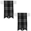 Scottish Tartan Kilt Flashes with Elastic Adjusters Granite