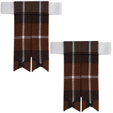 Scottish Tartan Kilt Flashes with Elastic Adjusters Graham of Montrose Weathered