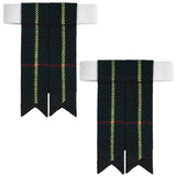 Scottish Tartan Kilt Flashes with Elastic Adjusters Hunting Stewart