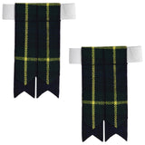 Scottish Tartan Kilt Flashes with Elastic Adjusters Gordon