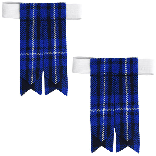 Scottish Tartan Kilt Flashes with Elastic Adjusters American Patriot