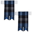 Scottish Tartan Kilt Flashes with Elastic Adjusters Blue Ramsay