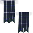 Scottish Tartan Kilt Flashes with Elastic Adjusters Blue Douglas