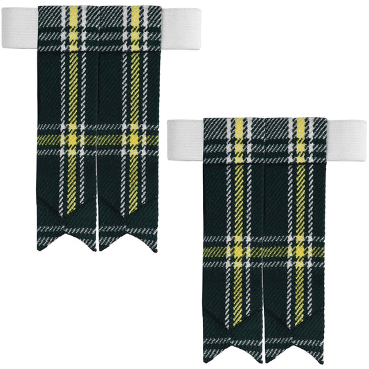 Scottish Tartan Kilt Flashes with Elastic Adjusters St Patrick