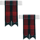 Scottish Tartan Kilt Flashes with Elastic Adjusters Ross Hunting