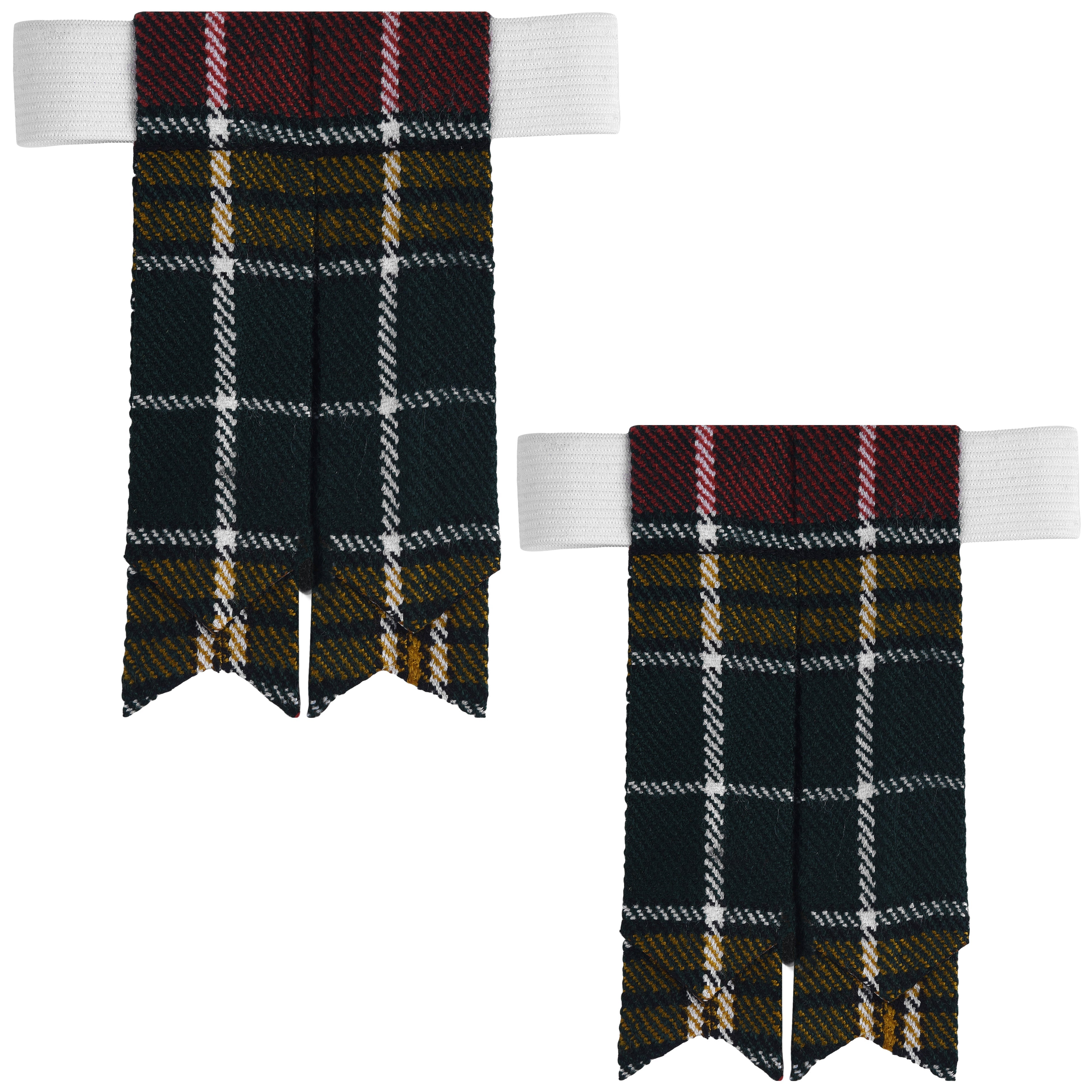 Scottish Tartan Kilt Flashes with Elastic Adjusters Buchanan Ancient