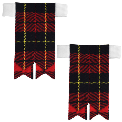 Scottish Tartan Kilt Flashes with Elastic Adjusters Wallace