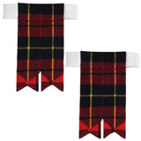 Scottish Tartan Kilt Flashes with Elastic Adjusters Wallace