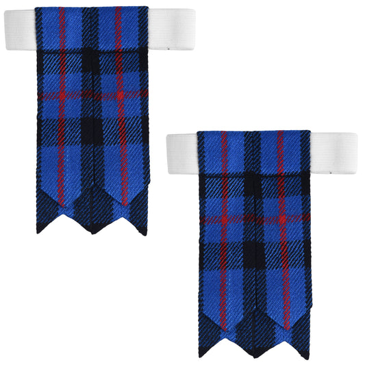 Scottish Tartan Kilt Flashes with Elastic Adjusters Elliot Modern