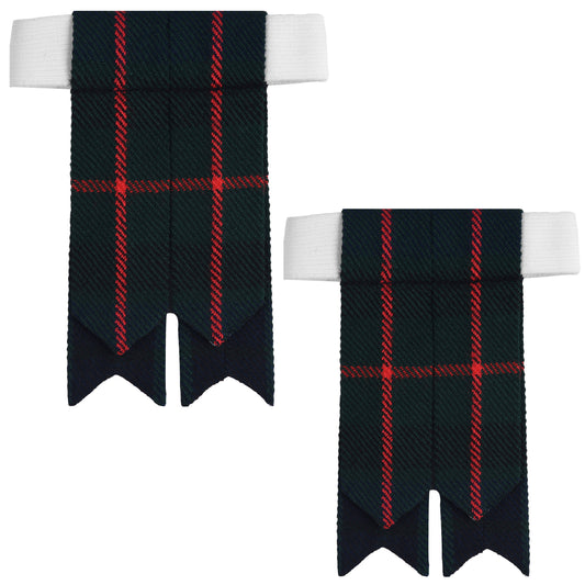 Scottish Tartan Kilt Flashes with Elastic Adjusters Gunn
