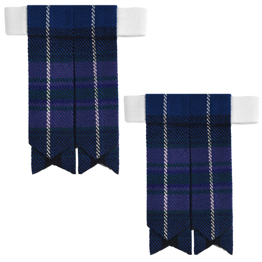 Scottish Tartan Kilt Flashes with Elastic Adjusters Pride of Scotland