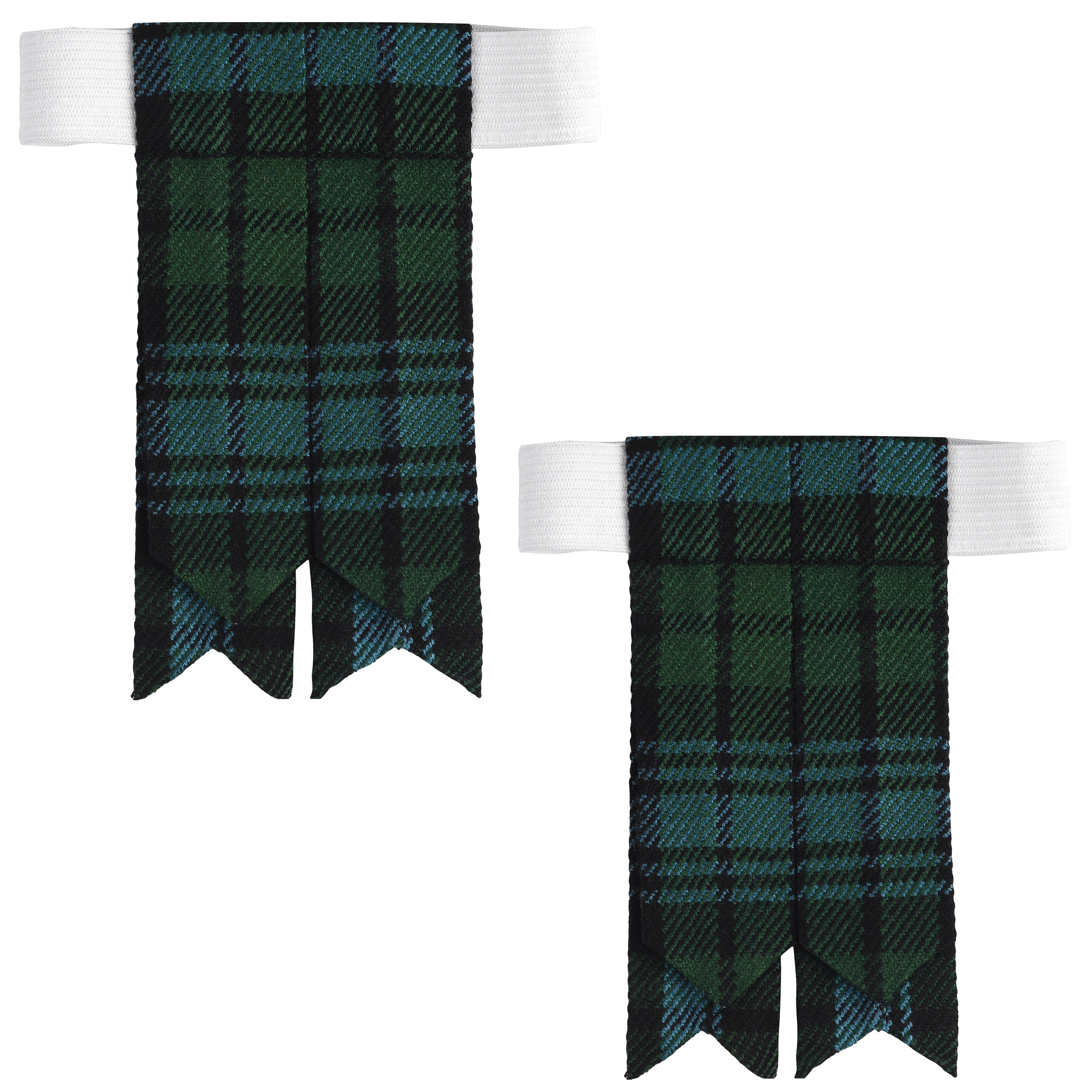 Scottish Tartan Kilt Flashes with Elastic Adjusters Campbell Ancient