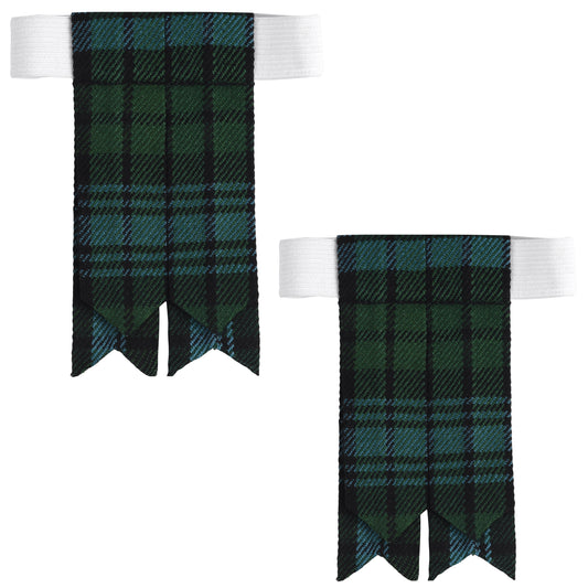 Scottish Tartan Kilt Flashes with Elastic Adjusters Campbell Ancient