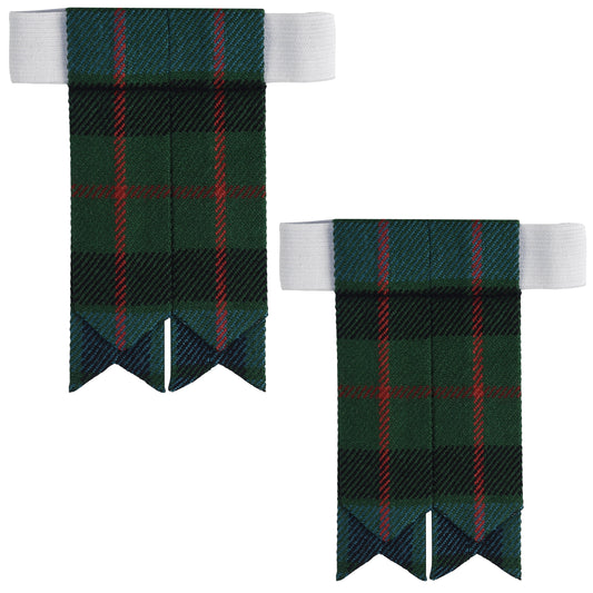 Scottish Tartan Kilt Flashes with Elastic Adjusters Gunn Ancient
