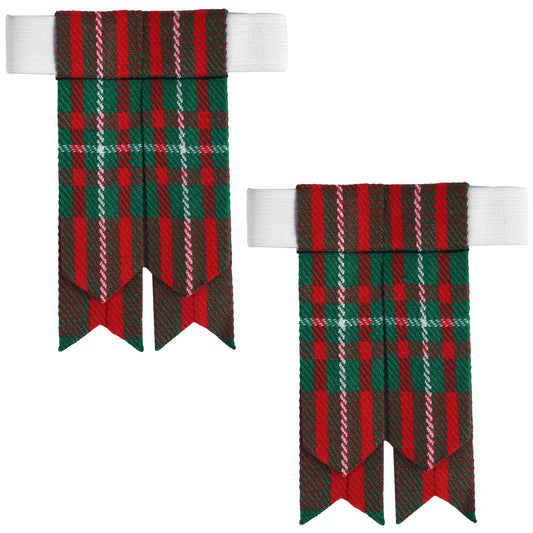 Scottish Tartan Kilt Flashes with Elastic Adjusters Macgregor