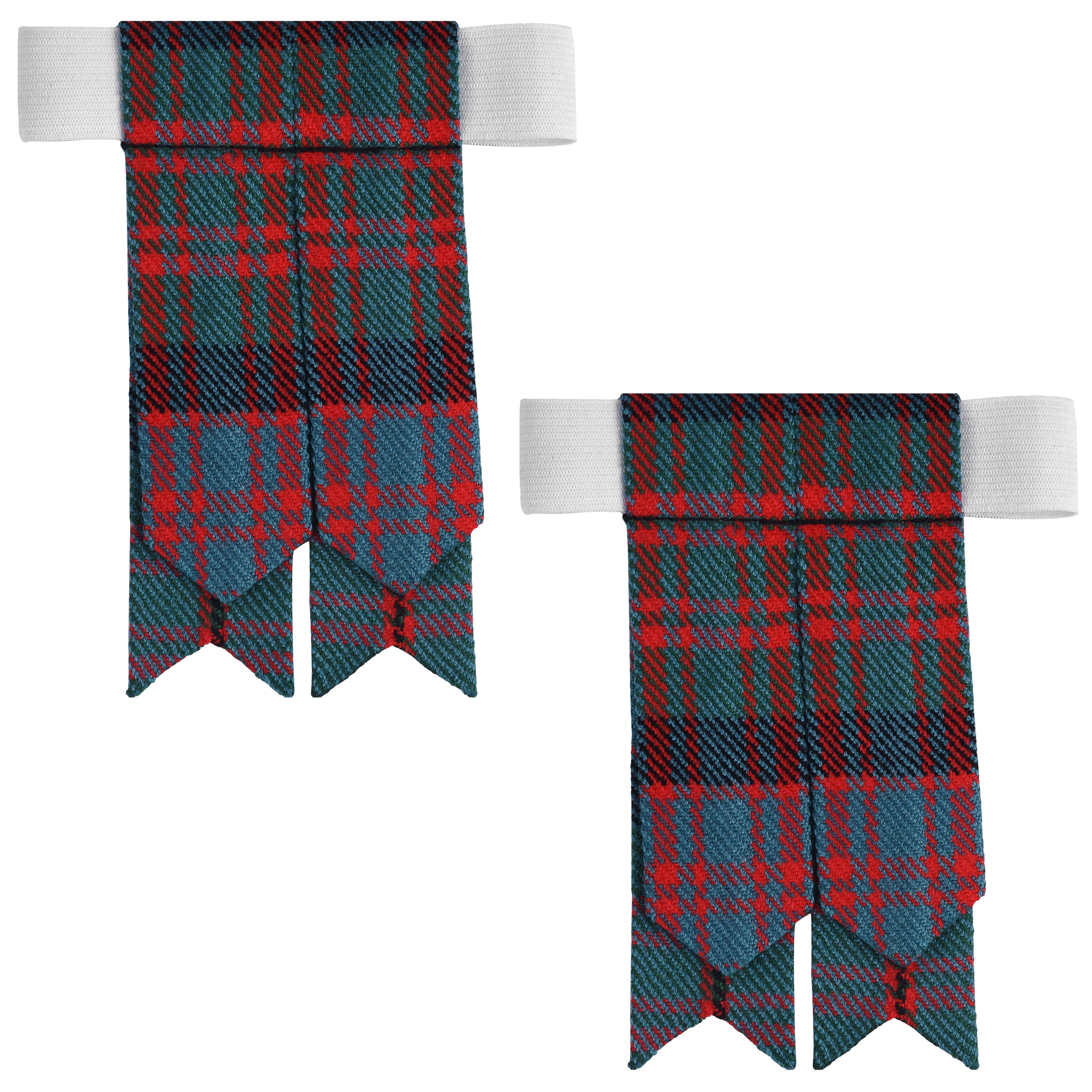 Scottish Tartan Kilt Flashes with Elastic Adjusters Macdonald Ancient
