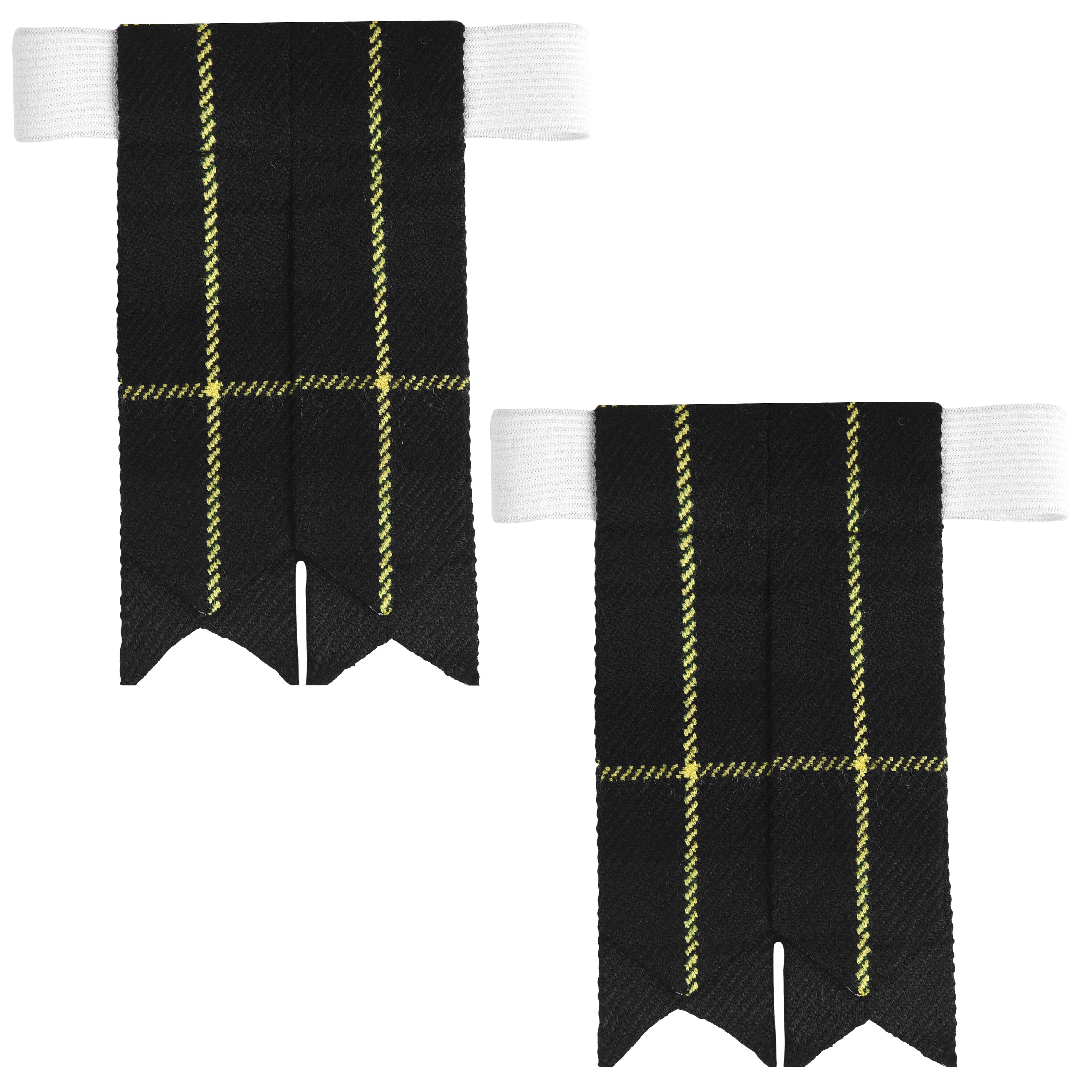 Scottish Tartan Kilt Flashes with Elastic Adjusters Wallace Hunting