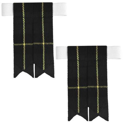 Scottish Tartan Kilt Flashes with Elastic Adjusters Wallace Hunting