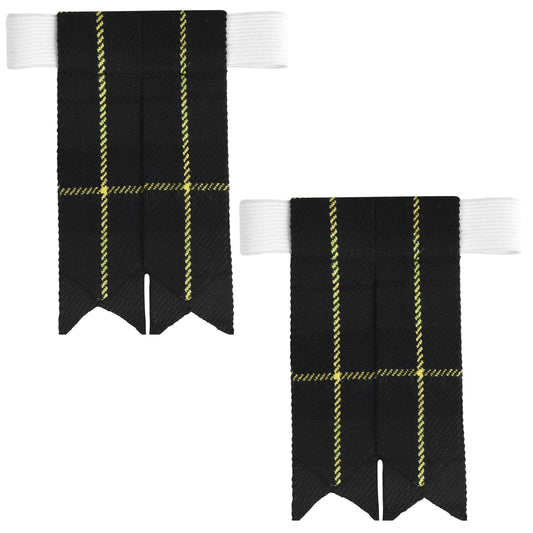 Scottish Tartan Kilt Flashes with Elastic Adjusters Wallace Hunting