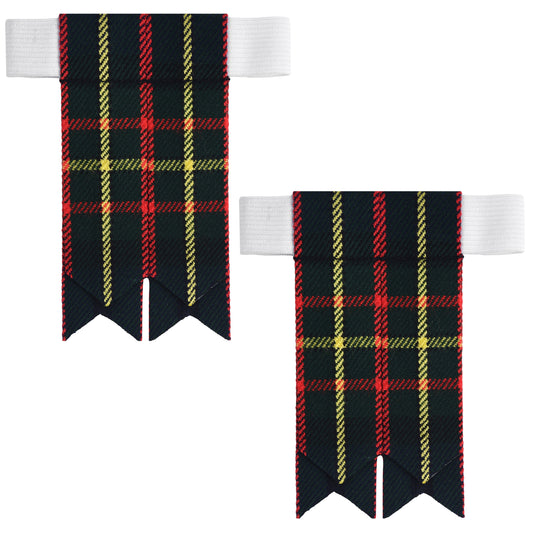 Scottish Tartan Kilt Flashes with Elastic Adjusters Maclaren
